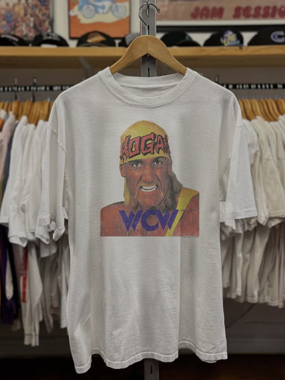 1994 Hulk Hogan WCW Washed White Tee  257